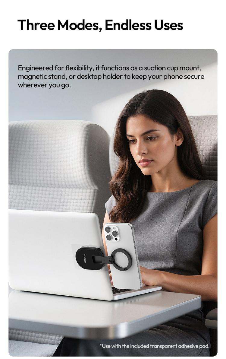 Ulanzi MA39 MagLock Suction Cup Phone Mount Desktop Stand for iPhone 17 16 15 14 with Suction Bottom for Wall Glass Ulanzi MA39 MagLock Suction Cup Phone Mount Desktop Stand for iPhone 17 16 15 14 with Suction Bottom for Wall Glass