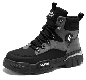 Men's Outdoor Work Boots, High Top Safety Boots, Anti-Slip Lightweight, Hiking Boots Walking Sneakers, Waterproof 8 Inch Hiking Shoes, Industrial Construction Waterproof Boots casual breathable lightweight