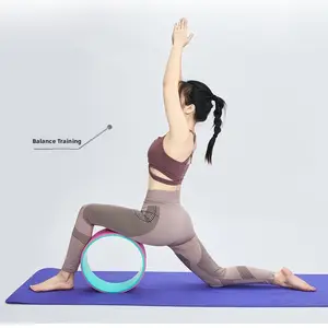 Yoga Wheel Back Bend & Waist Trainer, Yoga Auxiliary Wheel for Back Stretching & Spine Relaxation, Pilates Ring Dharma Wheel Fitness Prop