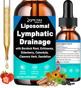 Liposomal Lymphatic Drainage Drops Organic Lymphatic Drainage Supplement with Echinacea Burdock Elderberry and Dandelion for Lung Lymphatic and Immune Support Liver Cleanse and Body Detox for Men and Women 2 fl oz Natural Liquid Extract Drops