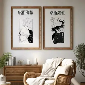 Jujutsu Kaisen Posters 8 Pack, JujutsuKaisen Anime Art Anime Wall Print Painting, JJK Poster, Jujutsu Kaisen Set of 8 Posters, Gojo Poster