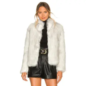 Unreal Fur Fur Delish Faux Fur Jacket in Swiss White
