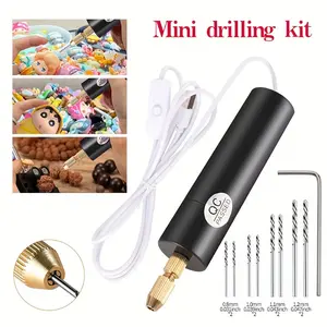 [Mini Electric Drill Kit DIY] Portable Mini Electric Hand Drill Kit for DIY Jewelry Pendants - Durable ABS Material, No Assembly Required