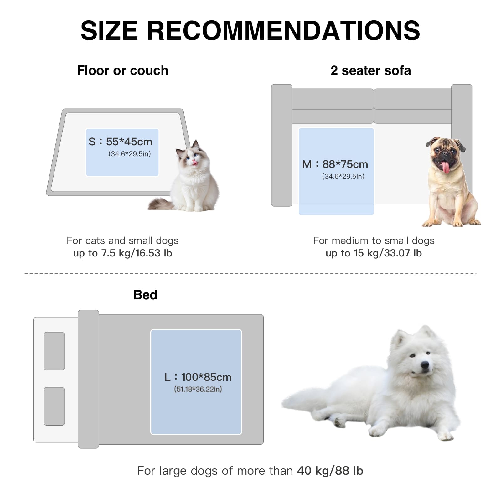 Elevated Large Cooling Dog Bed with Neck Support Headrest - Instant Cooling Silk Fabric, Washable Anti-Slip Mat, Portable Built-In Pillow for Small to Large Dogs & Cats Up to 40lbs (Summer Use)