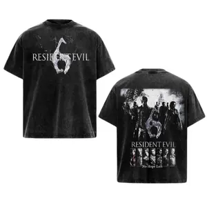 Resident Evil 6 'No Hope Left' Double Sided T-Shirt, Vintage Streetwear Tee, Unisex Action Horror Video Game Graphic Shirt, Fashion Cotton, Full Sizes, For Men, For Women