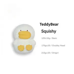TeddyBear Papa/Papu Duck – Handmade squishy squishies/Kawali Paba/Papu Duck , Sticky Squeeze Toys Gift forkids gift Taba squishies Gifts ForChildren's Day Stress Relief Toy squishy deck stress ball Putty