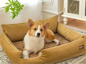 Comfort Orthopedic Dog Sofa Bed for Small Dogs and Cats – Water-Resistant, Washable Cover & Nonslip Bottom, Orthopedic Egg-Crate Foam Design