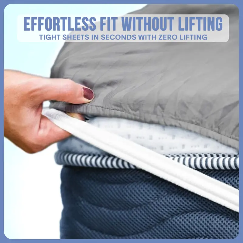 Bed Scrunchie 3-in-1 Adjustable Bed Sheet Straps & Fasteners – 360° Elastic Fitted Sheet Tightener with Heavy-Duty Anti-Slip Clips – Prevent Loose or Slipping Sheets – Universal Bed Sheet Holder for Deep, Extra-Deep, Pillow-Top & Adjustable Mattresses 2