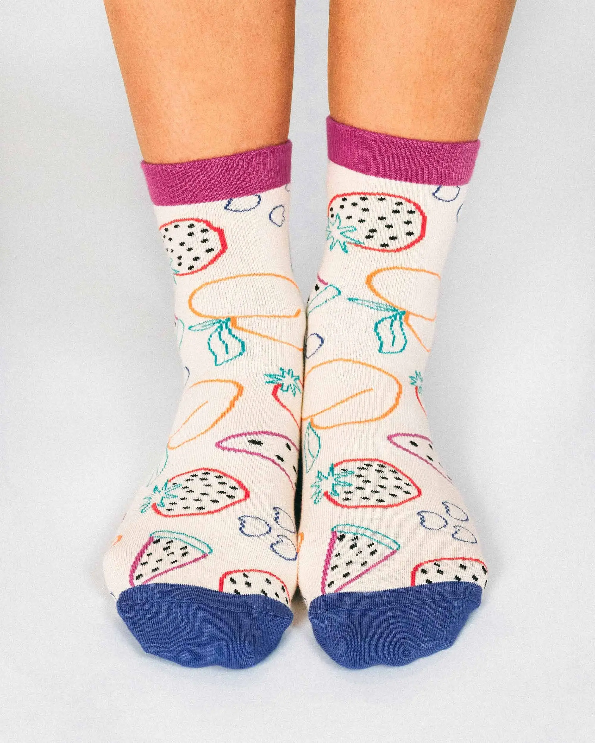 Favorite Fruits Knit Ankle Sock by Hannah Packer