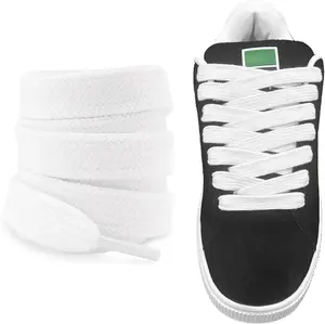Shoe Laces for  Sneakers, Flat Wide Athletic Shoelaces Replacement Strings for Skate Shoes