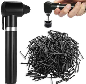 Ink Mixer Machine Set - Autdor Pigment Mixer Machine with 100Pcs Mixing Sticks Black Color Mixer Machine Ink Pigment Electric Agitator Machine for Permanent Makeup Eyebrow Microblading Supplies