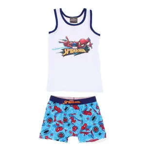 Textiel Trade Boy's Spiderman Tank and Boxer Briefs Underwear Set, Undergarment Sets