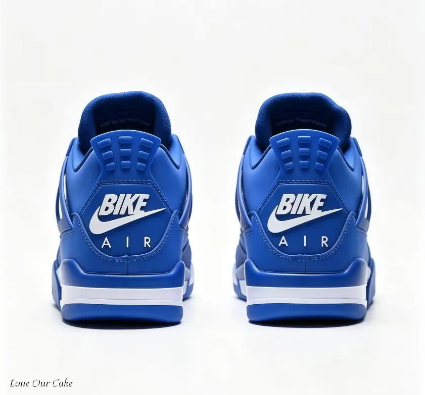 Mid Top Basketball Sneakers | Smooth Leather & Mesh Upper | All Blue Tone | Blue White Midsole With Air Cushion | Blue Rubber Outsole | For Basketball Daily Street Wear, Suitable For Men & Women