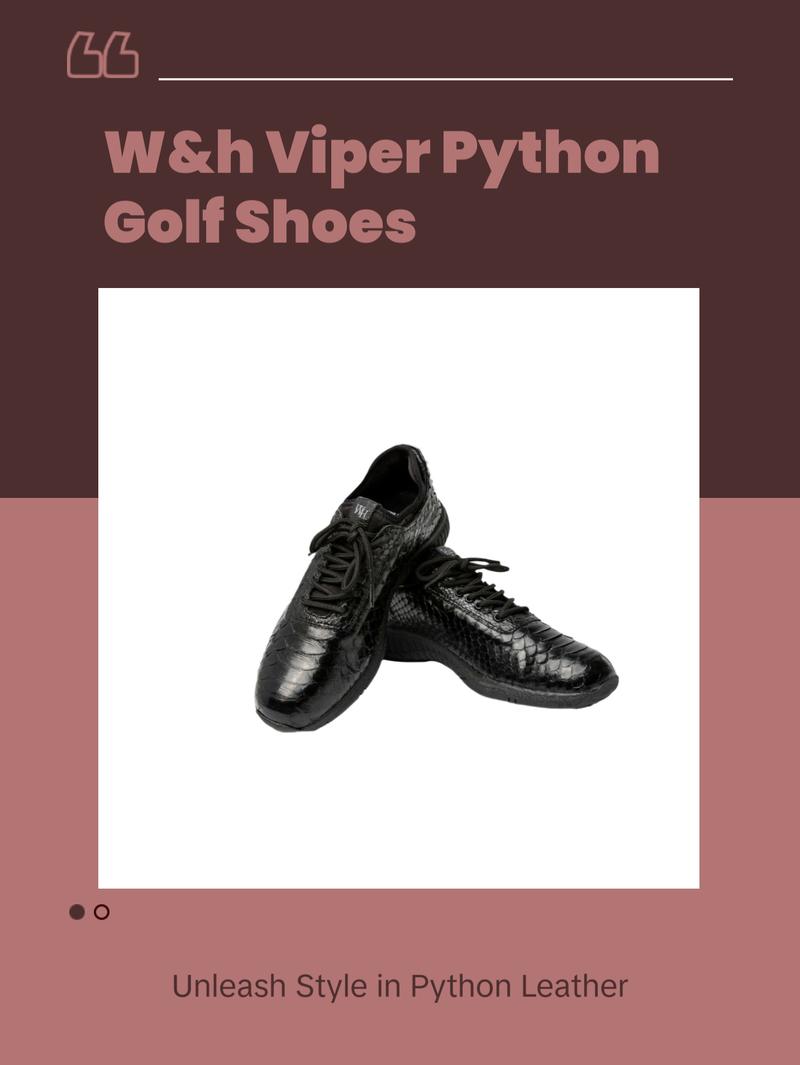 W&H Viper - Python Women's Golf Shoes in All Black W&H Viper - Python Women's Golf Shoes in All Black