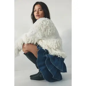 H&M Tiered denim skirt