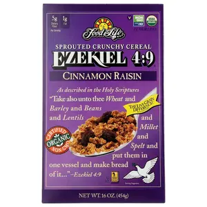 Food for Life Cinnamon Raisin Natural Protein Breakfast Cereal, 16 oz