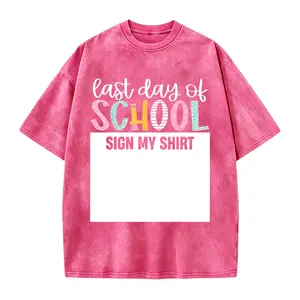 Last Day Of School Autograph Sign My Shirt Cute Teacher Boys Girls T-Shirt for Boys Soft Fabric, Breathable, Comfortable Short Sleeve Tees Perfect for Boys Shirts Boy Girl Best Gif