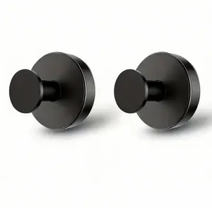 2PCS Stainless Steel Suction Cup Hooks No-Drill No-Damage Vacuum Suction Hooks for Shower Bathroom Kitchen Bedroom Essentials Clothes Hooks Towel Hooks Organiser