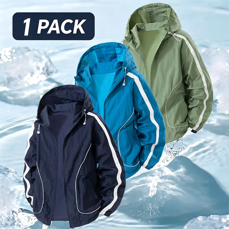 Men’s Cooling Lightweight Sun-Protective Jacket, Breathable UV Protection Outdoor Hooded Windbreaker Men’s Cooling Lightweight Sun-Protective Jacket, Breathable UV Protection Outdoor Hooded Windbreaker
