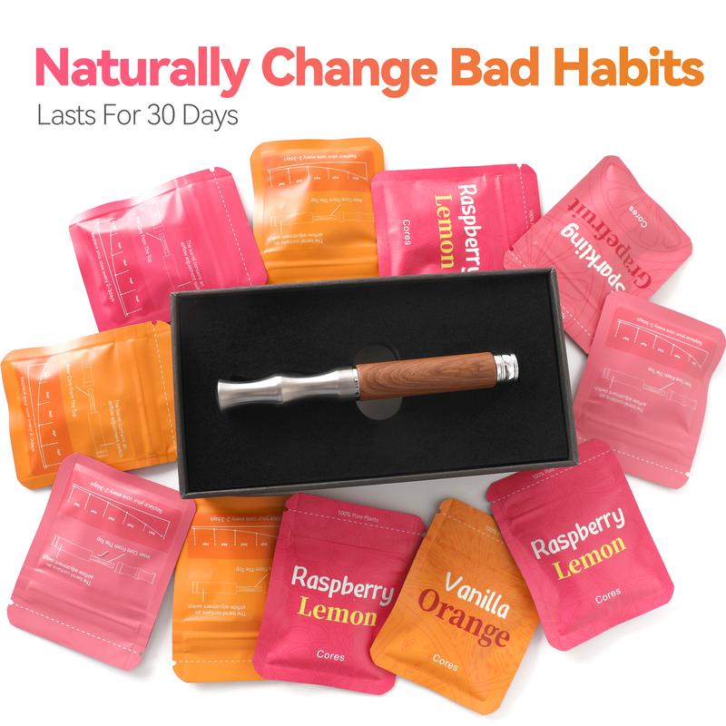 Flavored Air Device for Inhaling Essential Oils – Naturally Break Bad Habits, Includes 3 Flavor Pods, Perfect Stress-Relief Gift for Boyfriend, Husband, or Dad