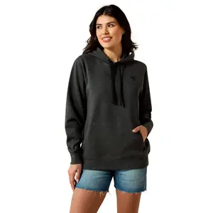10071460 Ariat Women's Logo 2.0 Hoodie - Charcoal Heather