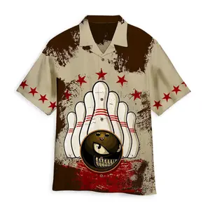 Vintage Bowling Ball Hawaiian Shirt