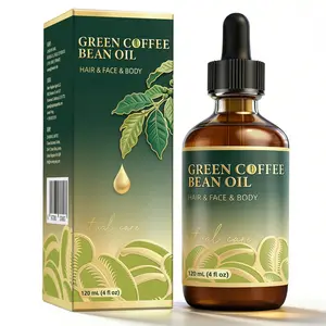 Coffee Bean Oil, Organic Facial Oil for Skin, Face, Body & Hair, Reduces Puffiness, Dark Circles, Stretch Marks, Cold-Pressed