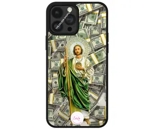(The Celoza Shop) Money and San Judas Phone Case Durable Protection Smartphone Cellphone