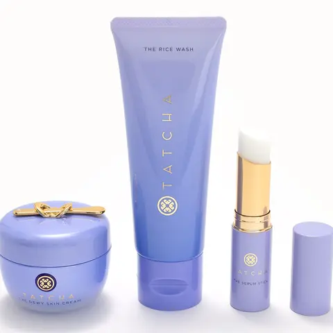 TATCHA Dewy Skin Cream , Serum Stick & Rice Wash