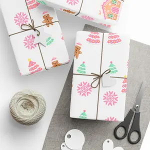 Cute Pastel Gingerbread Wrapping Paper