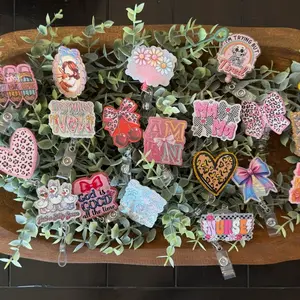 Live Claim Badge Reel Alligator Clip