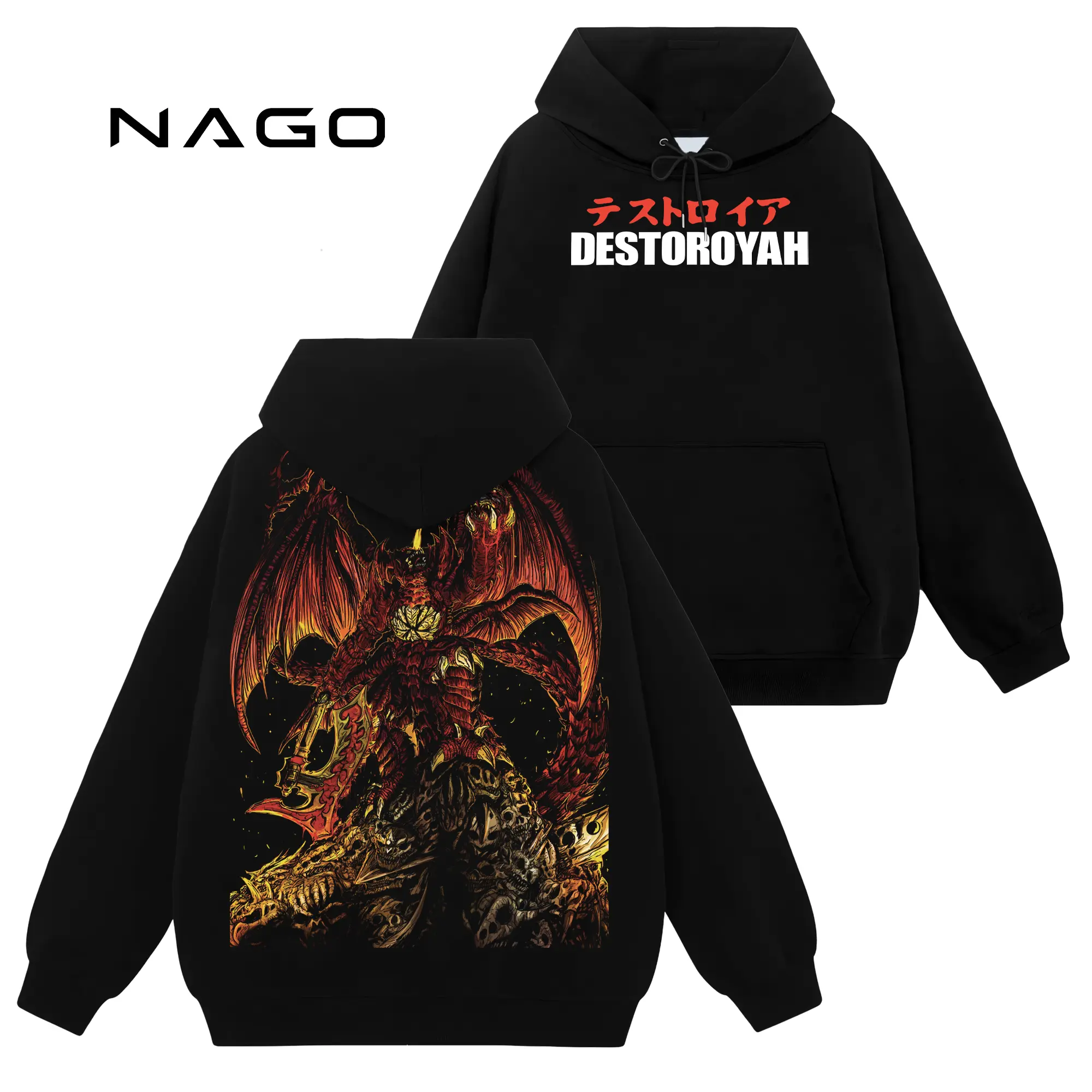 [Nago Shop] Limited Destroyah #619 Unisex Cotton TShirt Sweatshirt Hoodie Top, Retro 90s Y2K Graphic Seamless Basic Casual Everyday Streetwear Tops, Gift For Comics