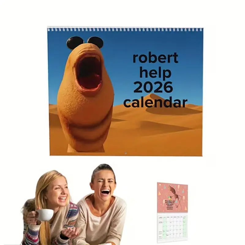 Marcus the Worm 2026 Wall Calendar, Funny Chat Meme Gift, Holiday Planner, Calendar Design, Robert the Bug, Robert The Worm Hanging Wall Calendar, Perfect for Home or Office，Christmas gift, Tear Off Calendar