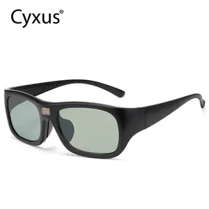 Cyxus Intelligent Photosensitive Chip Color Changing Sunglasses 0.1 Second Light Sensitive Discoloration Eyewear For Unisex Block UV Anti Blue-Light - P1153 lentes uv protection photochromic sunglass