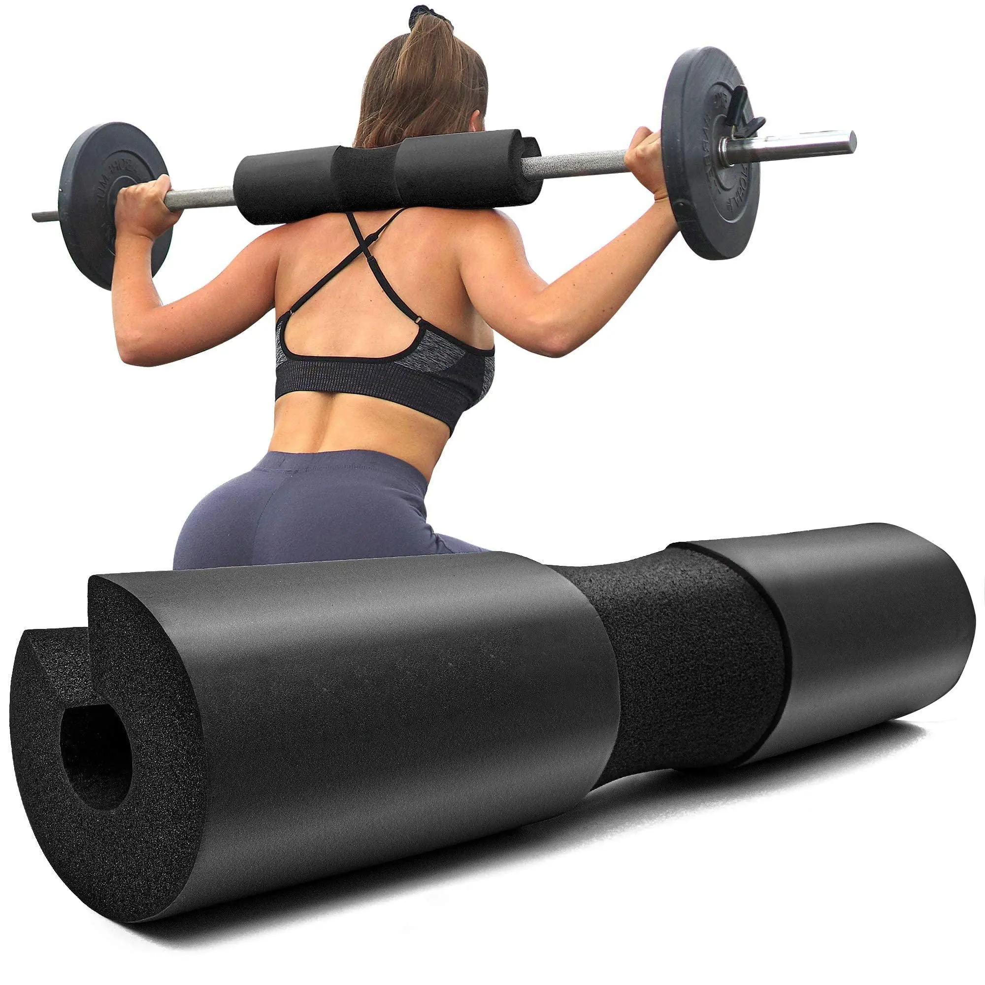 Foam Squat Barbell Pad, unges & Bar Padding for Hip Thrusts, Fitness Equipment for Home Gym Sports Fitness, Workout Equipment