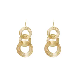 European and American Retro Exaggerated Geometric Multi-layer Circular Earrings, Popular Female Personalized Earrings