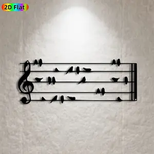 1pc Music Note Metal Wall Art, Melodic Music Note Statue Mural, Ideal Gift for Christmas, New Year, Music Decor Enthusiasts, Rust-Resistant Metal Wall Decor Wall Sculptures, Perfect for Living Room Wall & Garden Fence, Stylish Indoor Outdoor Decor