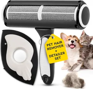 2-Pack Pet Hair Remover – Reusable Lint Roller for Couch, Furniture & More