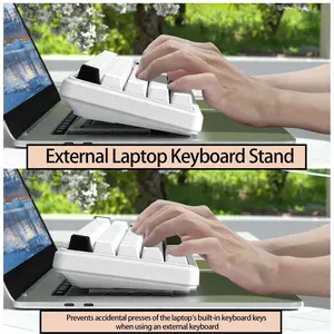 ATTACK SHARK Keyboard Stand Laptop Separator Pad,Lightweight and Portable,Magnetic Storage,Sliding Design,Prevents Interference from External Keyboards and Improves Typing Comfort for Laptops