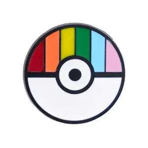 LGBTQ+ Rainbow Ball Enamel Pin - Multicolor Subtle Pride Accessory with Playful Cats Design for Supporting LGBTQ+ Rights