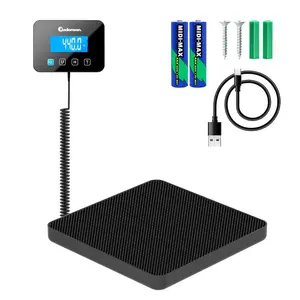 Shipping Scale for Small Business 440 lbs/0.35oz High Accurate Digital Postal Scale with Hold/Tare Function Perfect for Packages Luggage Home Use Battery & Cable Included Black Mat