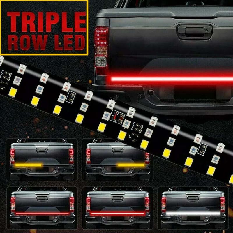 60" Truck Tailgate Light Bar  432 LED Single Row Light Strip with Red Running Brake Lights Turn Signal WhitE Reverse Light Lightbar