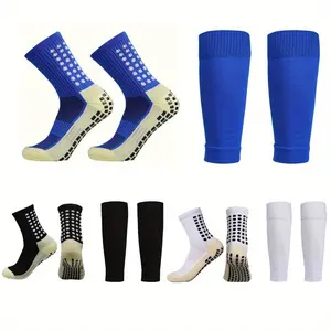 6Pairs Super Comfort Sports Leg Socks - Ultra-Breathable, Anti-Slip Silicone Grip for Football & Soccer - High-Performance Outdoor Adventures Set