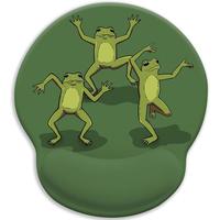 Three dancing frogs