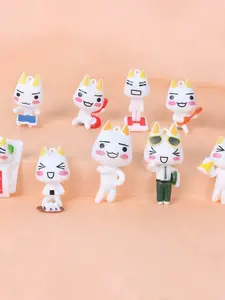 9 pcs cute Toro pendant micro landscape cat ornaments keychains animal Keychain Set