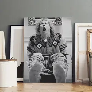 Humorous Black And White “Dumb And Dumber” Aesthetic Canvas Wall Poster, Wonderful Artwork for Everyone, Portable Installation, Beautiful Gift Idea for Home