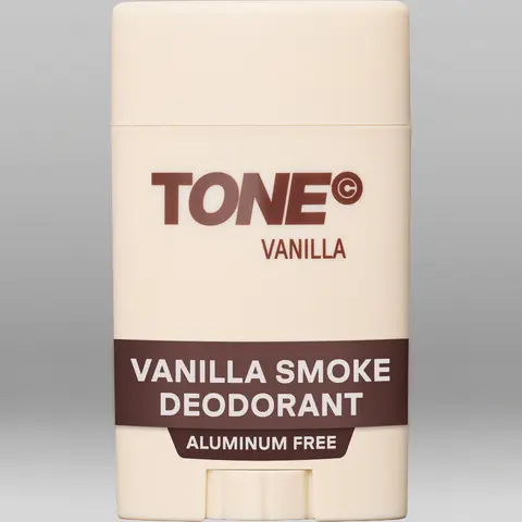 TONE Aluminum-Free Deodorant Solid Stick for Men - 48-Hour Odor Protection, Smooth Vanilla with Subtle Smoky Finish, 75g(2.65 oz), Daily Care Self Care Product with Shea Butter, Coconut Oil, Probiotics, Paraben-Free