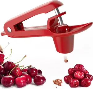 Cherry Pitter - Ordekcity Stainless Steel Cherries Corer Pitter Tool with Hand-held Push Design, Save Time & Space for Making Cherry Jam with Lock Design