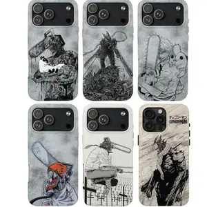 Chainsaw Man Manga Phone Case, Denji Makima Power Aki Pochita Anime Cover Compatible with iPhone X, 11, 12, 13, 14, 15, 16, 17 Plus Pro Promax & SS Galaxy S21-25 Series