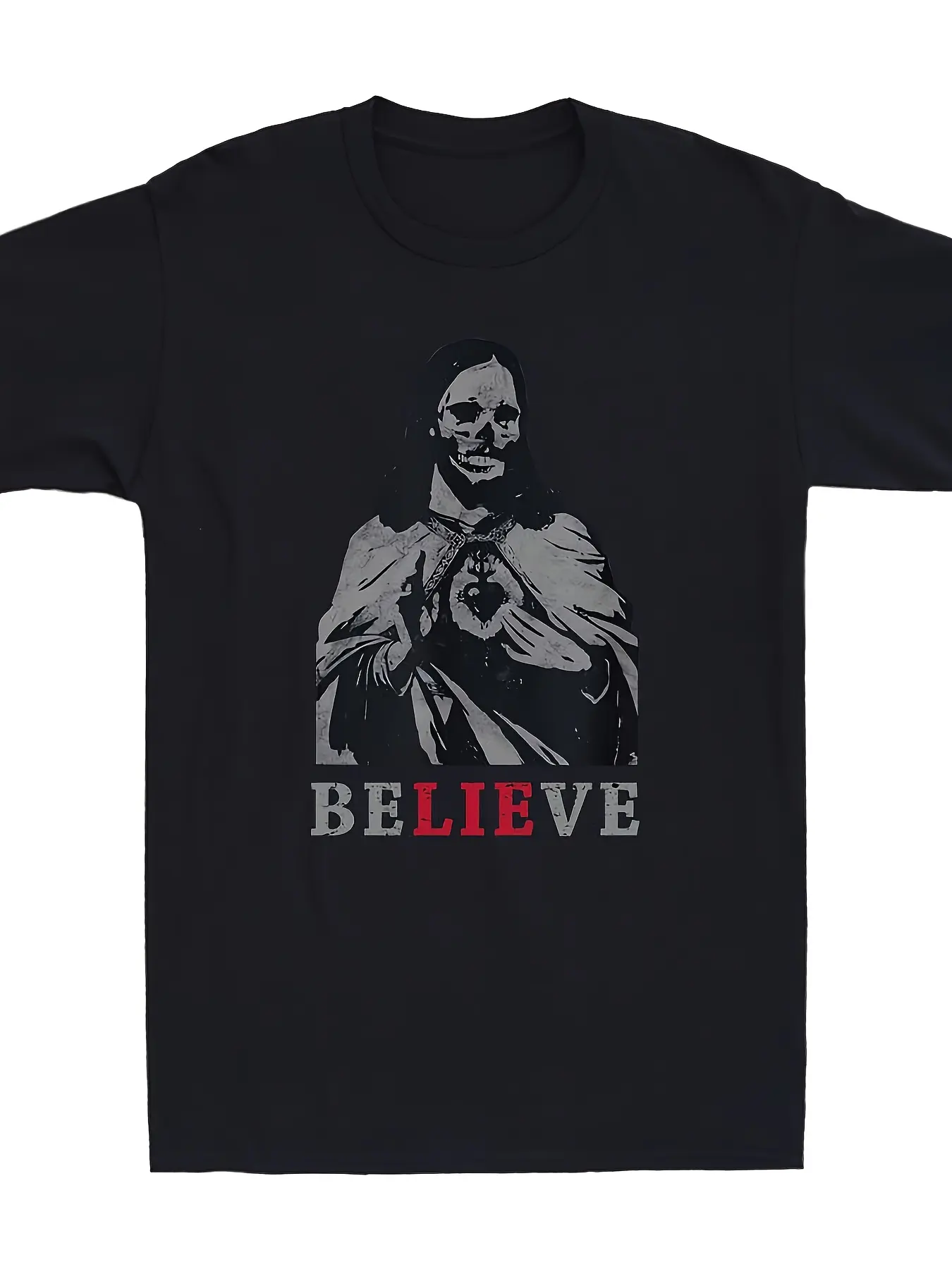 Occult Satan Lie Antichrist Atheist Hell Devil Got unisex soft cotton short sleeve t shirt, vintage graphic casual tee for men women teens, perfect birthday holiday gift for camping travel gym daily street  wear
